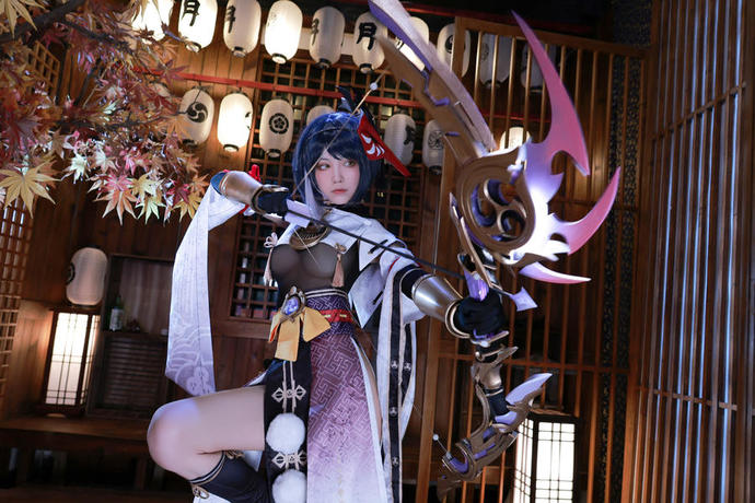 [原神cosplay]水淼aqua九条裟罗cos图片包欣赏-cos图咖