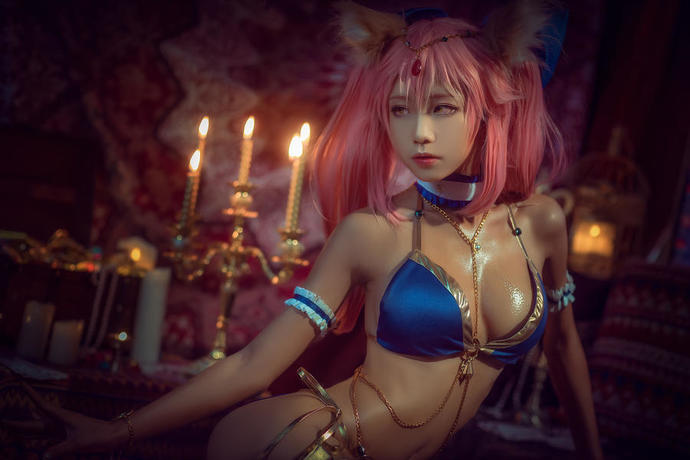 水淼aqua玉藻前阿拉伯舞娘cosplay图片欣赏-cos图咖