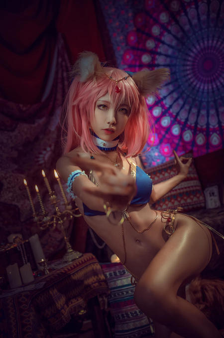 水淼aqua玉藻前阿拉伯舞娘cosplay图片欣赏