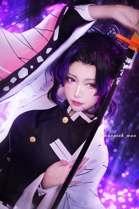 Mon夢_monpink蝴蝶忍COS：完美诠释虫柱的优雅与坚韧